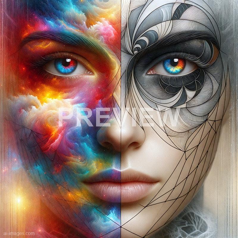 3452 - half-of-a-face-painted-in-vibrant-colors-while-the-ot_250421003620_Filename Text 2_03635_Filename Text 3